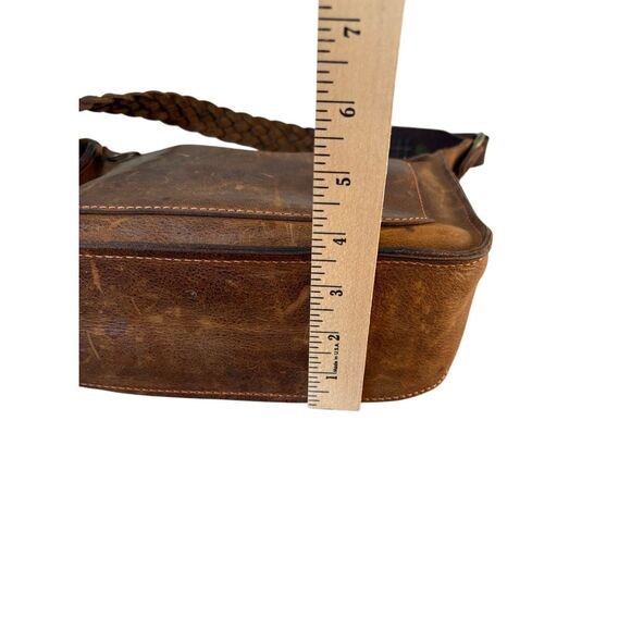 Cuddigan Leather Day Tripper Crossbody Bag Purse Brown - Picture 6 of 16